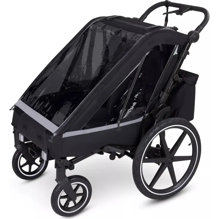 ABC Design Fahrradkinderanhänger Tour mit 2 Komfortsitzen, 3in1 Verdeck, UPF 50+ Sonnenverdeck - Preisvergleich – Bild 1