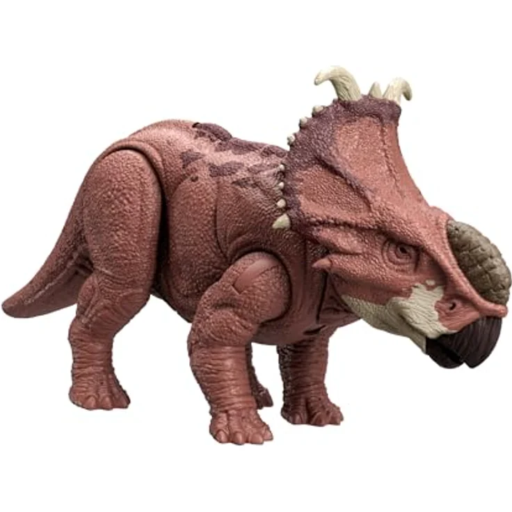 Mattel® Actionfigur Jurassic World Wild Roar Pachyrhinosaurus, mit Kopfstoßangriff und Brüllgeräusch, Bewegliche Gelenke und Nackenschild – Bild 7