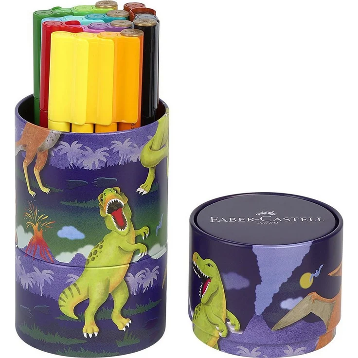 Faber-Castell Connector Filzstift - Dino, hochwertiger Filzstift mit cleverer Verbindungstechnologie – Bild 1