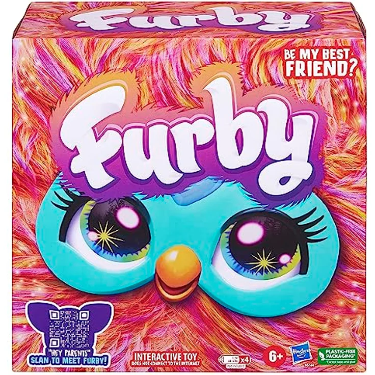 Furby Hasbro Coral, interaktives Plüschtier mit 600+ Antworten und Licht- sowie Tanzfunktionen, 15,2 cm – Bild 2