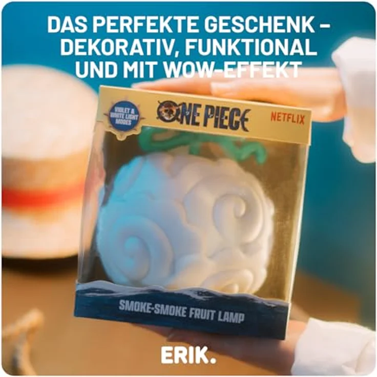 Grupo Erik One Piece Netflix Lampe Rauch-Rauch-Frucht, 17 cm, kalt-weißer LED-Lichtmodus, USB-Typ-C-Betrieb – Bild 3