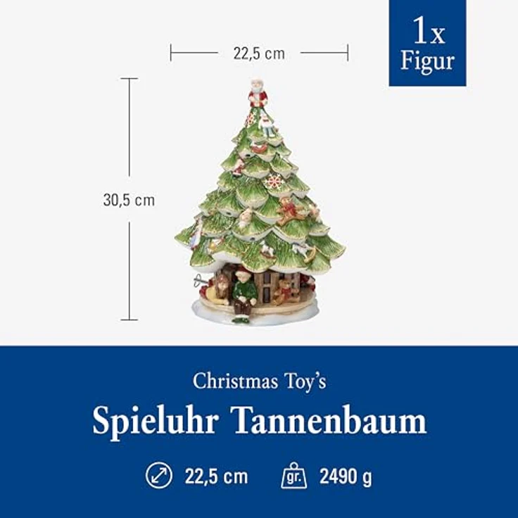 Villeroy & Boch Spieluhr Villeroy & Boch Christmas Toys Memory Spieluhr, hochwertiges Porzellan, spielt "Oh Tannenbaum", weihnachtliche Geschenkverpackung – Bild 4