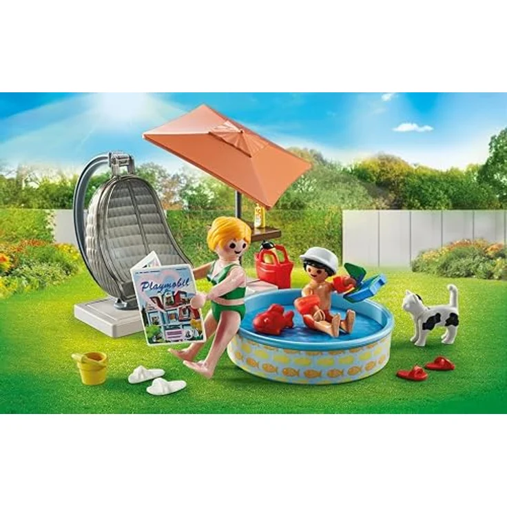 Playmobil® Konstruktions-Spielset Planschspaß zu Hause (71476), City Life, (29 St), teilweise aus recyceltem Material, Made in Europe – Bild 4