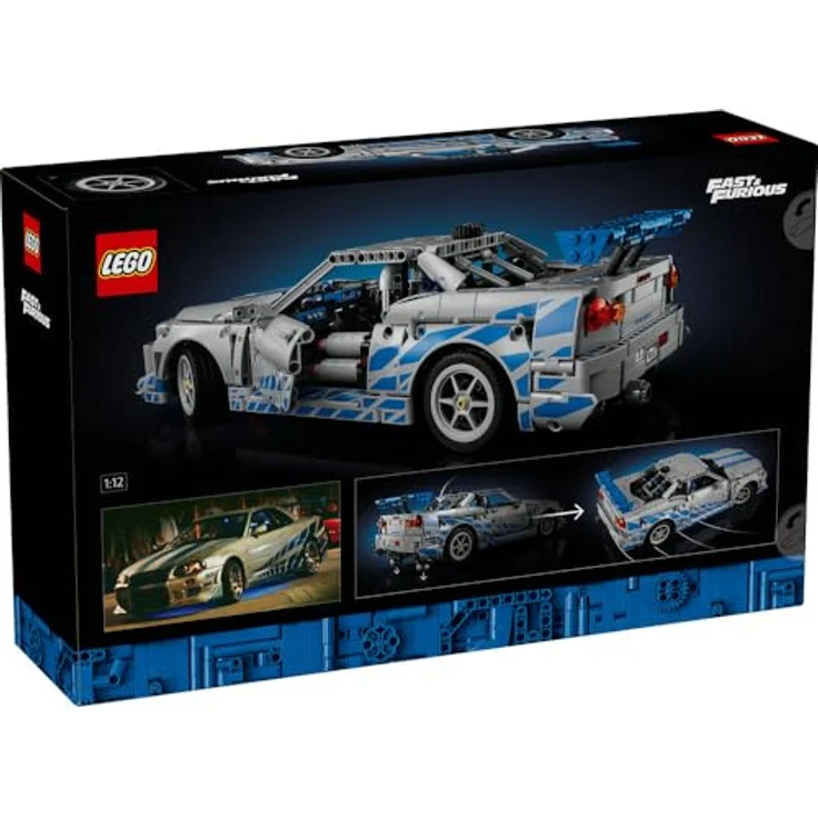 LEGO Technic 42210, 2 Fast 2 Furious Nissan Skyline GT-R (R34) Flitzer Bausatz, 1.410 Teile, mit Driftfunktion und 6-Zylinder-Motor, Mehrfarbig – Bild 8