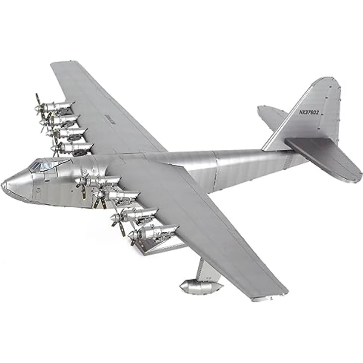 Metal Earth ICX143, 3D Metallbausatz Transportflugboot The Spruce Goose, lasergeschnittenes Modell, 3 Metallplatinen, ab 14 Jahre – Bild 4