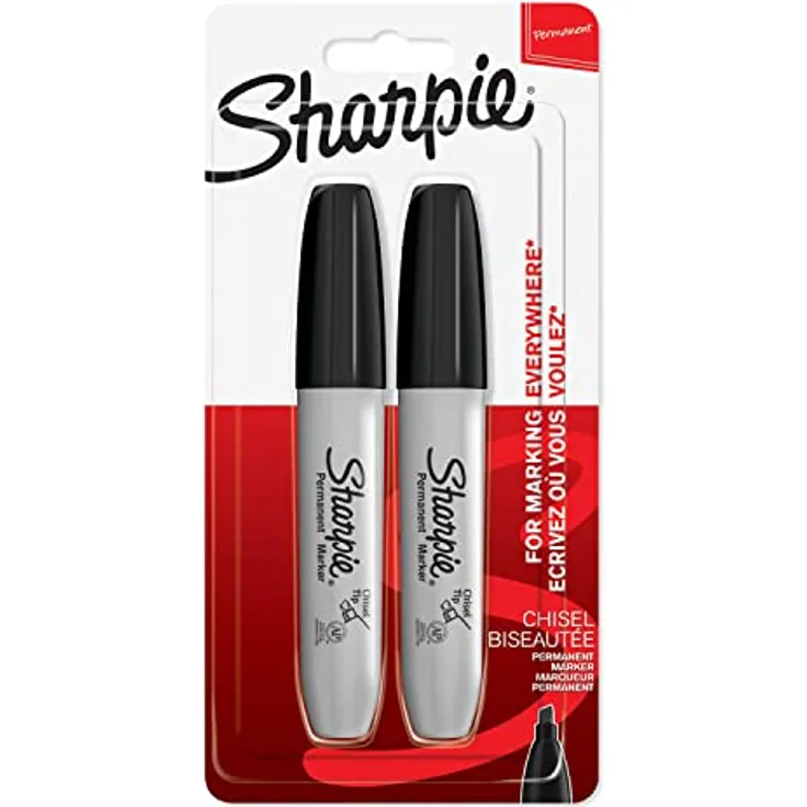 Sharpie Permanentmarker mit Keilspitze | schwarz | 2 Stück - Preisvergleich