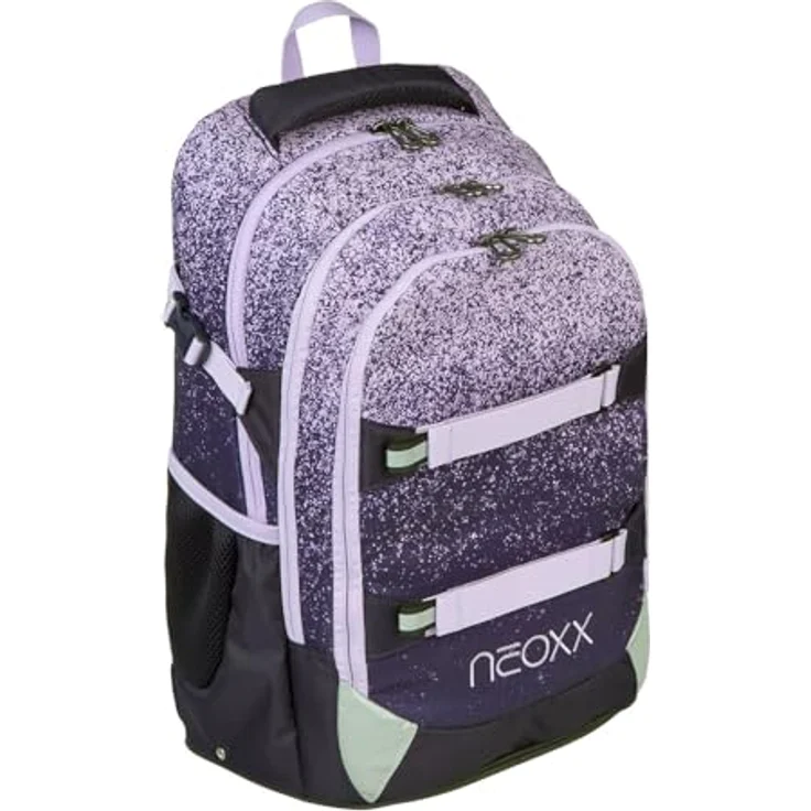 neoxx Active Pro Schulrucksack Glitterally Perfect, 31 x 45,5 x 21 cm, bequem einstellbares Tragesystem, ideal für Schulmaterial – Bild 2