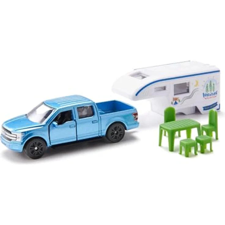 SIKU 1693 Siku Ford Pick Up Camper F150 blau weiß 3,8cm – Bild 7