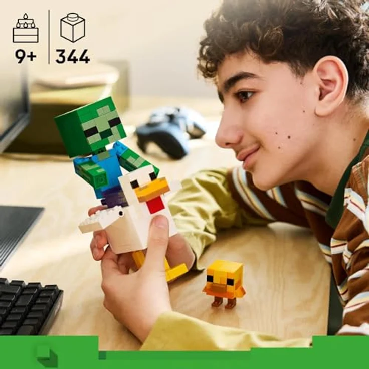 LEGO Minecraft 21582 Hühnerreiter, Bauset mit 344 Teilen, bewegliches Huhn, Baby-Zombie und Baby-Huhn, für Kinder ab 9 Jahren – Bild 3