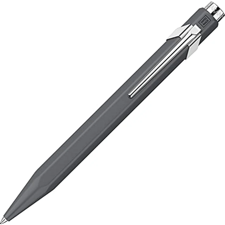 Caran d'Ache 849 Classic, Schreibstift mit Flüssigtinte, grau, sechseckiger Schaft, nachfüllbar und einziehbar – Bild 1