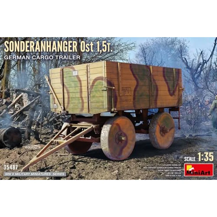 MiniArt 1:35 Dt. Sonderanhänger Ost 1,5t, detailliertes Modellfahrzeug für Sammler – Bild 7