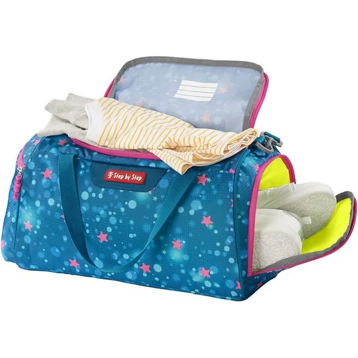 Step by Step Sporttasche mit Nassfach, 13 l (1-tlg) - Leichte Kindersporttasche mit praktischem Nasswäschefach, blau