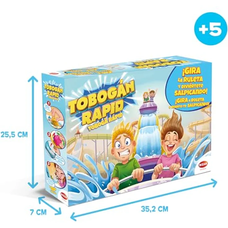 Bizak Rapid Rutsche, Brettspiel für Kinder ab 4 Jahren, mit Schaumstoffkugeln und Roulette – Bild 2