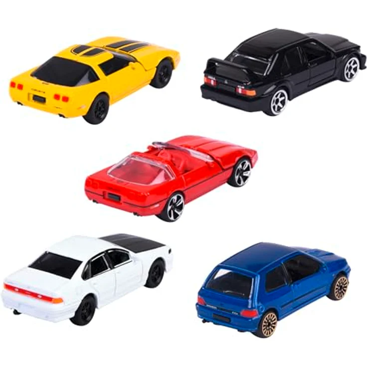 Majorette Youngster 5 Pieces Giftpack, Spielzeugauto-Set mit 5 detailgetreuen 90er Jahren Modellen, hochwertige Metallausführung, ideal für Kinder ab 3 Jahren – Bild 2