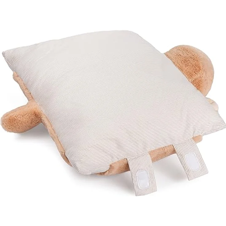 BRUBAKER Kuscheltier-Kissen Hase - 2 in 1 Plüschtier und Kuschelkissen - 40 x 30 cm - Braun – Bild 3