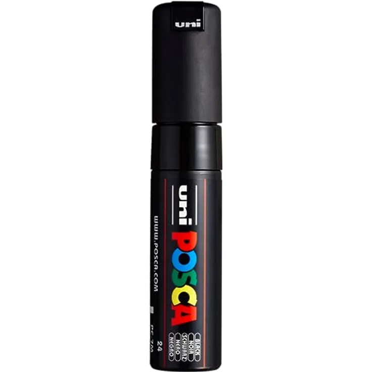 POSCA 181399, Marker mit breiter Rundspitze, wasserbasierend, schwarz