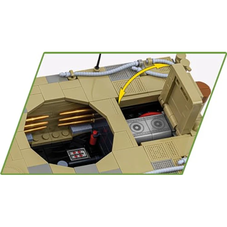 Cobi Panzer VI Tiger I no 131, Klemmbausteinset mit 1.275 Elementen, beweglichen Teilen und originalgetreuer Farbgebung – Bild 7