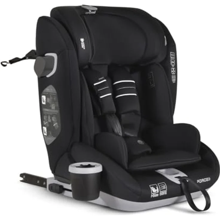 Cangaroo Force i-Size, Kindersitz Gruppe 1/2/3 mit Isofix und SPS-Seitenschutzsystem, grau – Bild 3