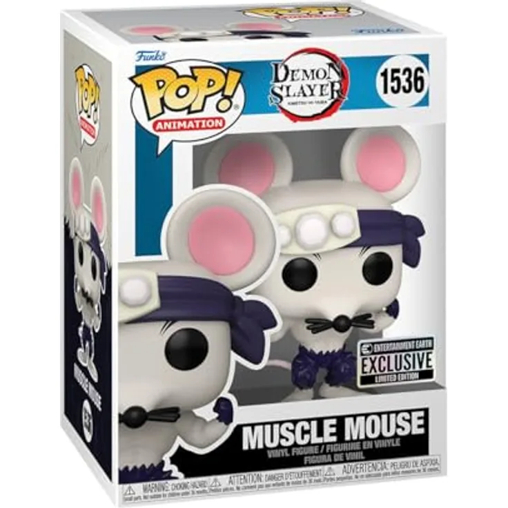 POP Funko Pop! Demon Slayer Muscle Mouse Vinyl Figure #1536 - Inspiriert von Demon Slayer, hochwertiges und strapazierfähiges Vinylmaterial, kompaktes Sammlerstück, perfektes Geschenk - bunt