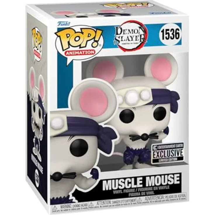POP Funko Pop! Demon Slayer Muscle Mouse Vinyl Figure #1536 - Inspiriert von Demon Slayer, hochwertiges und strapazierfähiges Vinylmaterial, kompaktes Sammlerstück, perfektes Geschenk - bunt – Bild 1