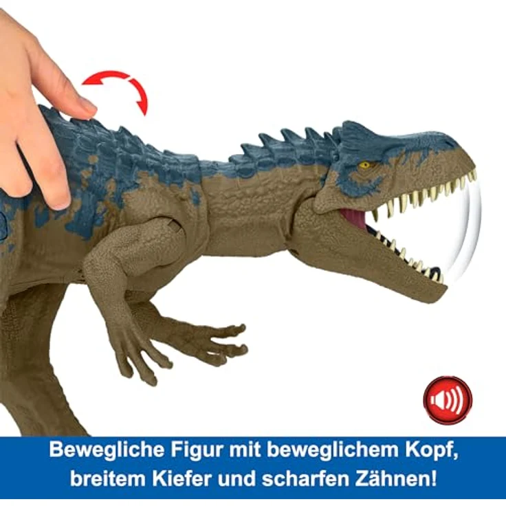 Mattel Jurassic World Allosaurus-Dinosaurier mit HRX50-Funktion, ca. 43 cm, lebensechte Bewegung und AR-Erlebnis – Bild 6