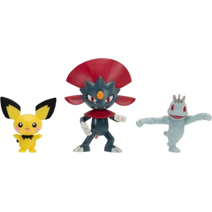 Pokémon Pokémon Figuren Set Mew & Mewtwo, 5 cm und 11,5 cm Battle Figuren mit authentischen Details, offiziell lizenziertes Spielzeug