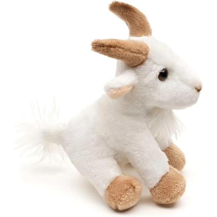 Uni-Toys Bergziege Plüsch-Ziege, 14 cm, aus recyceltem Material, naturgetreues Design, Kuscheltier HZ015122 – Bild 3