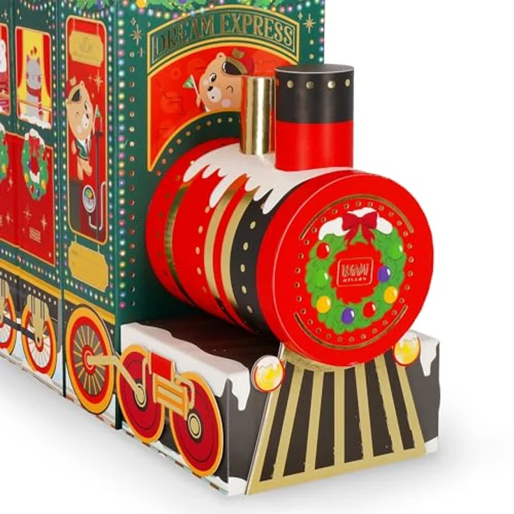 Legami Adventskalender 2025, 24 Überraschungen mit limitiertem löschbarem Stift, wiederverwendbar, langlebig, mit Folien- und Glitzerdetails, 33 x 39 x 6,7 cm – Bild 4