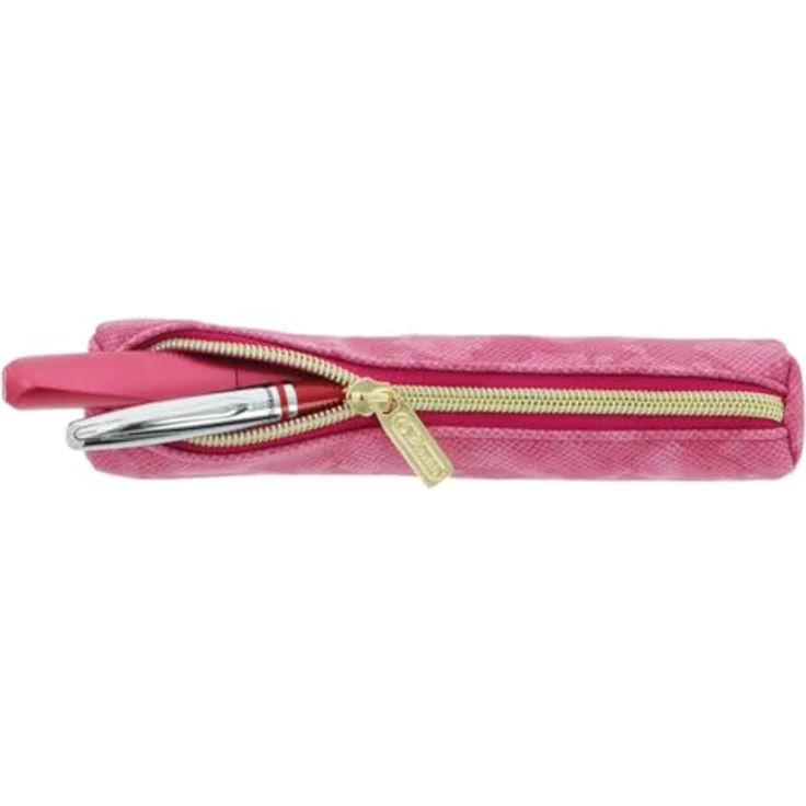 Pelikan Faulenzer rund Mini Bright Animals Pink, unbefülltes Etui mit Reißverschluss, 21 x 4 x 4 cm aus Lederimitat – Bild 3