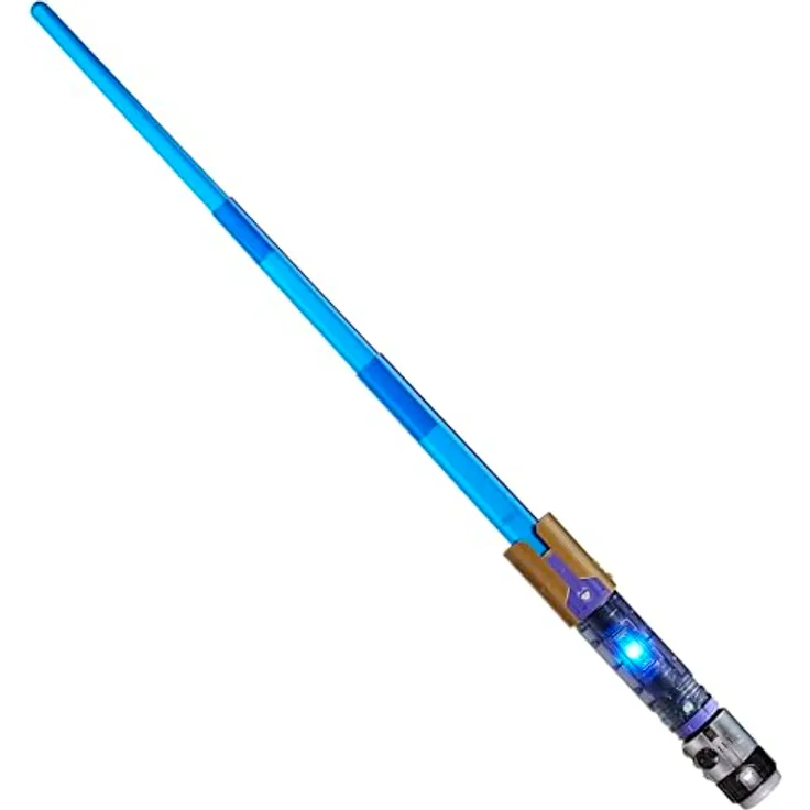 Star Wars Lightsaber Forge Kyber Core Jedi Master mit blauen Lichteffekten im transparenten Kern, Spielzeug für Kinder ab 5 Jahren, perfekt als Teil eines Superhelden-Kostüms, etwa zu Halloween