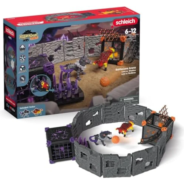 Schleich BattleCave Arena - Lava vs Schatten - ELDRADOR (42673) mit 88 x 55 x 20 cm, kombinierbar mit allen Battle Caves – Bild 1