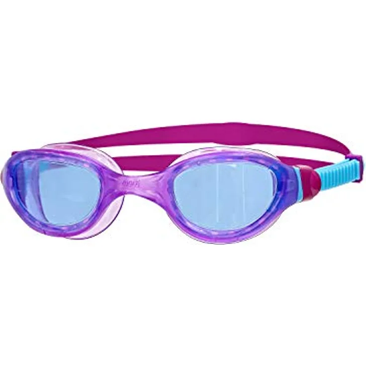 Zoggs Unisex Jugend Phantom 2.0 Junior mit UV-Schutz und Anti-Beschlag-Schwimmbrille, Schwimmbrille, 305511, Hellblau/Violett/Blau, 6-14 Jahre