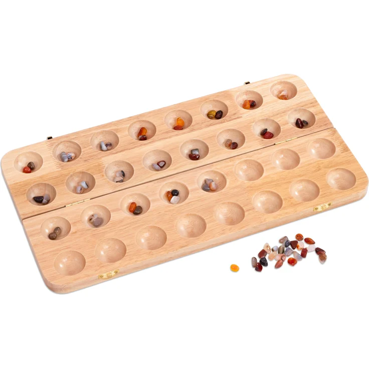 Betzold HUS Steine-Spiel, Gesellschaftsspiel für logisches Denken mit 68 Glasnuggets und abgerundeten Ecken, ab 5 Jahren