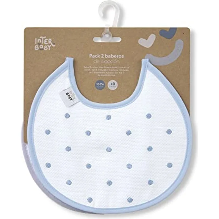Interbaby Lätzchen rund Bodoques in blau und grau 2 Stück