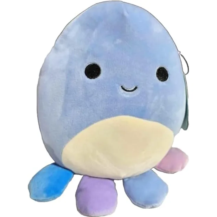 Kellytoy Squishmallows Eula de Octopus, 20,3 cm weiches & squishy Plüschtier, offiziell lizenziert, sammelbar