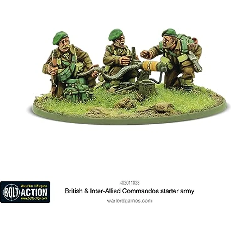 Warlord Games Britische und Interalliierte Kommandos Starter Armee, Set mit 36 Hartplastik-Kommandosoldaten und Centaur IV-Nahunterstützungs-Panzer, inkl. Metallminiaturen und taktischen Teams – Bild 6