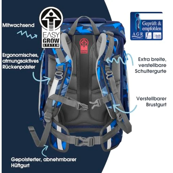 Step by Step Schulranzen SPACE, Mehrfarbiges Schulranzen-Set mit optimalem Stauraum – Bild 4