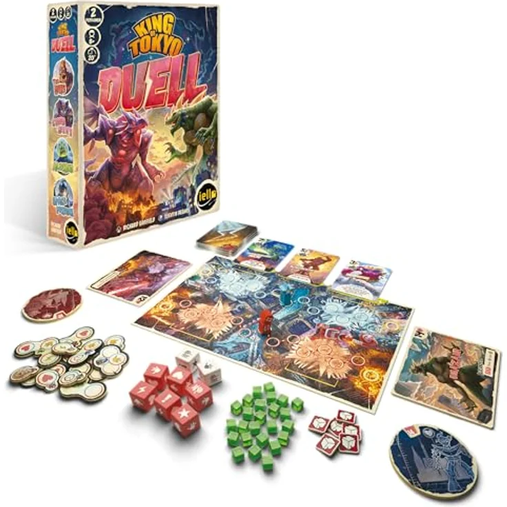 IELLO King of Tokyo: Duell | Strategisches Würfelspiel für 2 Spieler | Spannende Monsterkämpfe mit einzigartigen Superkräften | Spielzeit ca. 30 Minuten – Bild 2