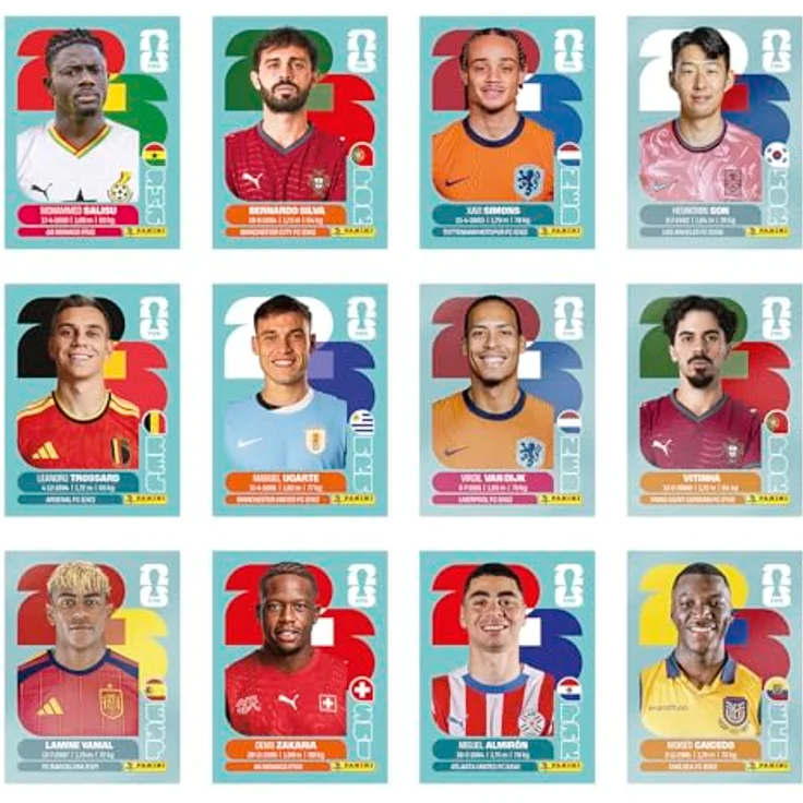Panini FIFA WM 2026 Mega-Dose, 16 Sticker-Tüten mit 2 DFB Special Stickern, praktische Metall-Aufbewahrung – Bild 15