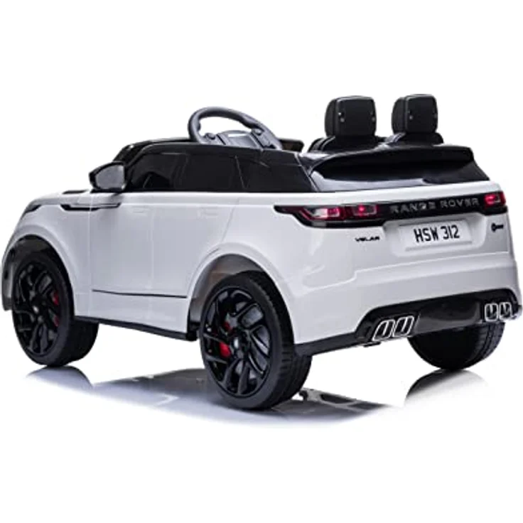 FINOOS Elektroauto Range-Rover Velar 12V Kinder-Elektroauto mit RC Fernbedienung, LED-Lichtern und Audiosteuerung, Weiß – Bild 5