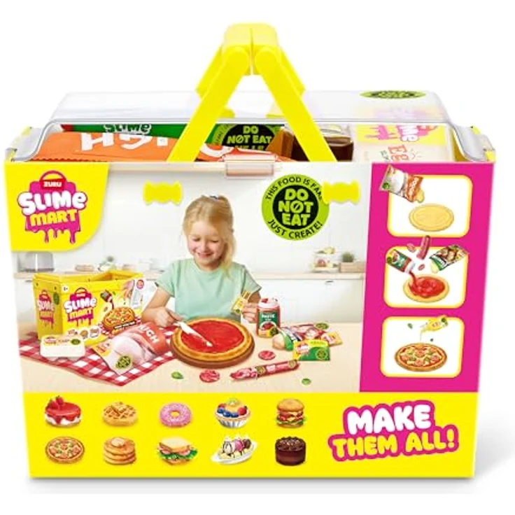 Slime Mart Kleiner Korb (Pizza) von ZURU, Soft-Schleim-Herstellungsset für kreative Küchenkreationen, für Kinder und Kidults von 6–10 Jahren – Bild 4