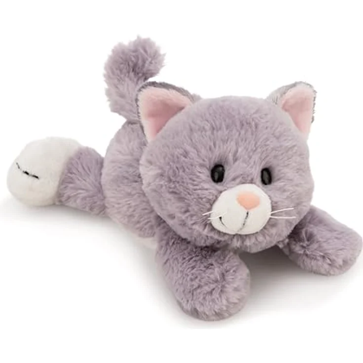 NICI Kuscheltier Katze liegend grau, 20 cm flauschiges Plüschtier aus recyceltem Material – Bild 1