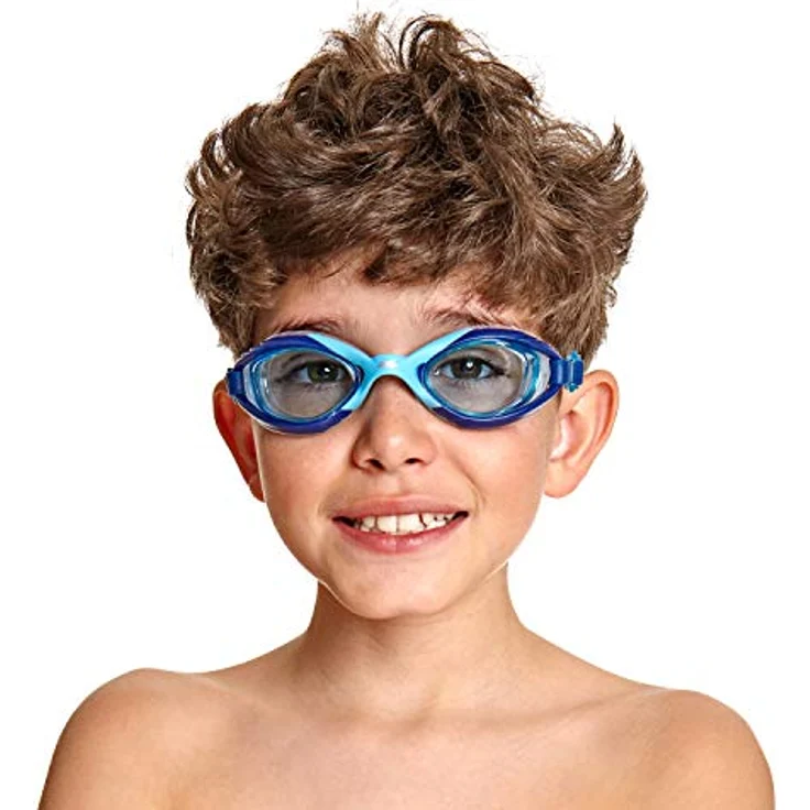 Zoggs Unisex Kinder Sonic Air Junior mit UV-Schutz und Anti-Beschlag-Schwimmbrille, Schwimmbrille, Blue/Navy/Orange, 6-14 Jahre – Bild 2