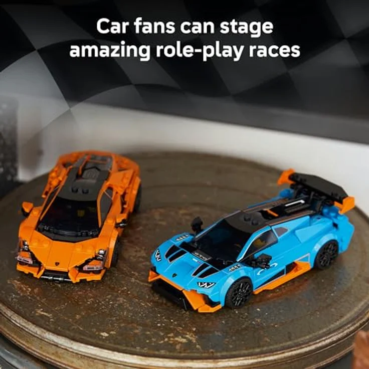 LEGO Speed Champions 77238, Lamborghini Revuelto und Huracán STO, 607-teiliges Set für 10+, detailgetreue Modelle in Miniaturformat – Bild 6