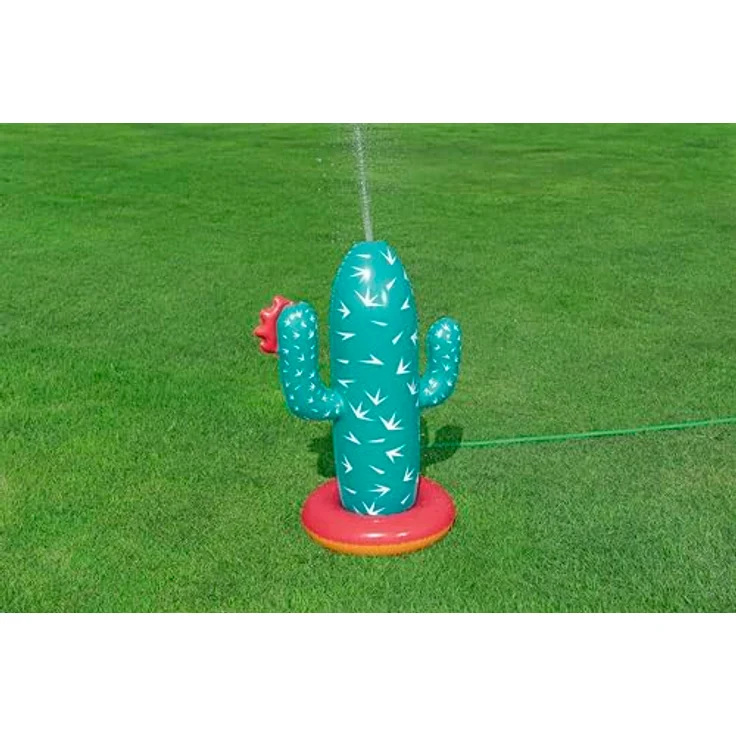Bestway Wassersprinkler Kaktus, 74 x 56 x 104 cm, robustes PVC, Wasserkammer, Sicherheitsventile, inklusive Reparaturflicken, ab 2 Jahren – Bild 2