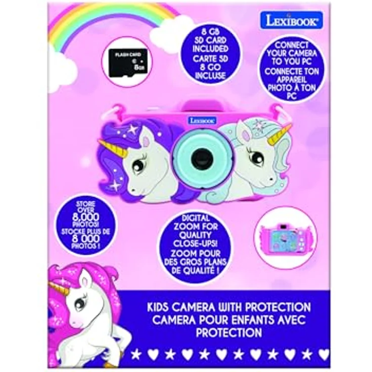 Lexibook Digitalkamera Unicorns, HD Kinderkamera in Rosa mit 2,4 Zoll Bildschirm für Kinder ab 3 Jahren – Bild 5