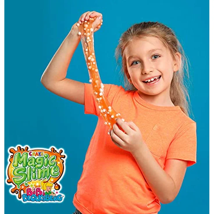 CRAZE Magic Slime Bibi Blocksberg 3er Set, Experimentierschleim inkl. Spielfigur, bunt, mit Glitzer und Hexenkessel – Bild 3