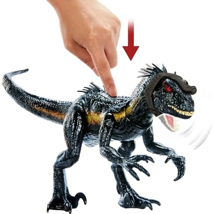 Jurassic World Dinosaurier Figur Indoraptor Track N Attack mit Tracking Gear & 3 Attack Features, Spielzeug Geschenk mit physischem & digitalem Spiel – Bild 7