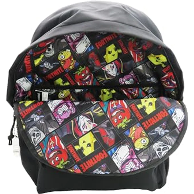 Fortnite Schulrucksack für Kinder, geräumiges Hauptfach, Fronttasche und Seitennetz, Polyester – Bild 5