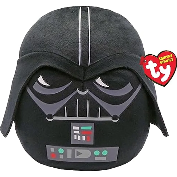 TY Darth Vader Disney Star Wars Squish-A-Boos 10 Zoll, Lizenziertes Beanie Baby Weichplüsch Spielzeug, Sammlerstück Kuscheliger Plüschteddy – Bild 2